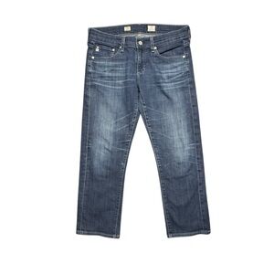 AG Adriano Goldschmied Tomboy‎ Crop Jeans Womens 28 Relaxed Straight Blue Denim